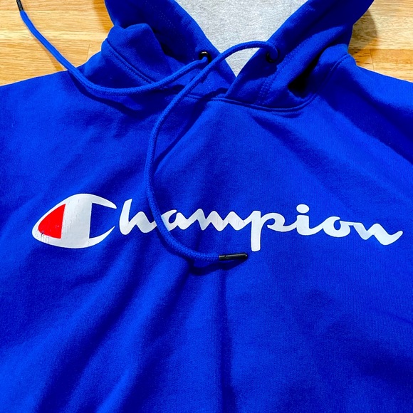 Champion men’s blue hoodie size small excellent - Picture 2 of 5